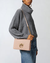 Borsa a spalla media Classic Love Bag Click Chevron - | Pinko