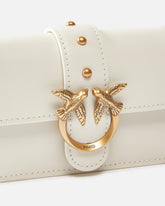 Borsa piccola a spalla Love Bag Simply in pelle - Bianco | Pinko