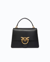 Sac à main moyen Love Bag Top Handle en cuir - Noir | Pinko