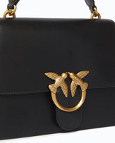 Sac à main moyen Love Bag Top Handle en cuir - Noir | Pinko