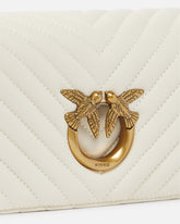 Borsa piccola a spalla Love Bag Click Chevron - Bianco | Pinko