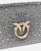 Mini Love Bag Click totalmente de strass PINKO Galleria - | Pinko