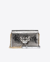 Mini Love Bag Click reptil perforado PINKO Galleria - | Pinko