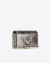 Mini Love Bag Click reptil perforado PINKO Galleria - | Pinko