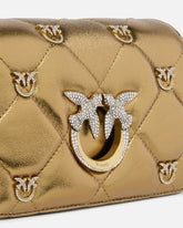 PINKO Galleria golden quilted Love Bag with bird detailing - | Pinko