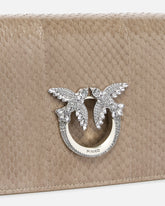 Borsetta a tracolla Mini Love Bag in rettile lucido PINKO Galleria - | Pinko