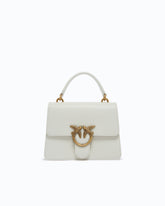 Mini-Handtasche Love Bag Top Handle aus Leder - Weiß | Pinko