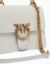 Borsa mini a mano Love Bag Top Handle in pelle - Bianco | Pinko