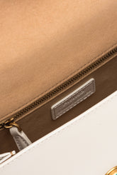 Borsa mini a mano Love Bag Top Handle in pelle - Bianco | Pinko
