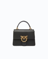 Borsa mini a mano Love Bag Top Handle in pelle - Nero | Pinko