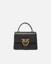 Mini handbag Love Bag Top Handle in leather - Black | Pinko