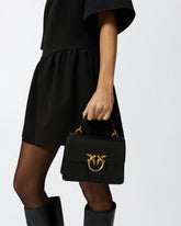 Borsa mini a mano Love Bag Top Handle in pelle - Nero | Pinko