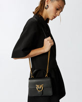 Borsa mini a mano Love Bag Top Handle in pelle - Nero | Pinko