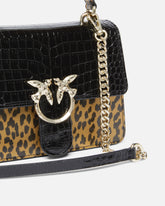 Bolso estampado de cocodrilo y leopardo con bandolera PINKO Galleria - | Pinko
