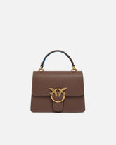 Petit sac à main Mini Love Bag Light à anse supérieure en cuir pleine fleur - | Pinko