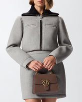 Borsa a mano piccola Mini Love Bag Top Handle Light in pelle fiore - | Pinko