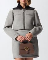 Petit sac à main Mini Love Bag Light à anse supérieure en cuir pleine fleur - | Pinko