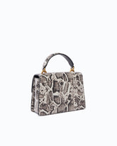 Mini Love Bag One Top Handle Light handbag in python-print leather with - Multicolor Grey-Black | Pinko