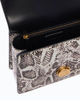 Borsa a mano Mini Love Bag One Top Handle Light in pelle con stampa pitone - Multicolor Grigio-Nero | Pinko