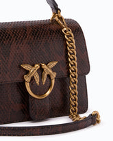 Handtasche Mini Love Bag One Top Handle Light aus Leder mit Pythonprint - | Pinko