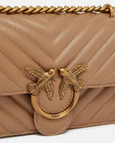 Kleine Umhängetasche Love Bag One Chevron - Beige | Pinko