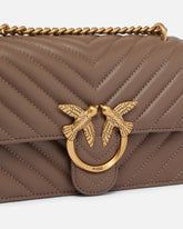 Kleine Umhängetasche Love Bag One Chevron - Beige | Pinko