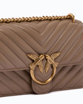 Petit sac bandoulière Love Bag One Chevron - Beige | Pinko