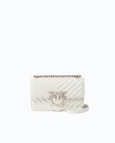 Petit sac bandoulière Love Bag One Chevron - Blanc | Pinko