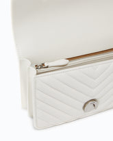 Borsa piccola a tracolla Love Bag One Chevron - Bianco | Pinko