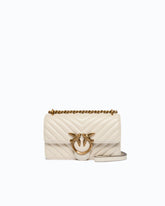 Borsa piccola a tracolla Love Bag One Chevron - Bianco | Pinko
