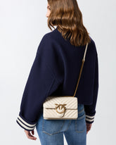 Borsa piccola a tracolla Love Bag One Chevron - Bianco | Pinko