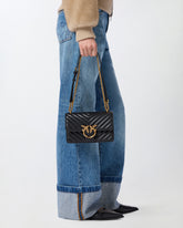 Borsa piccola a tracolla Love Bag One Chevron - Nero | Pinko