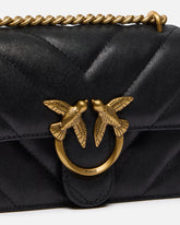 Borsa a tracolla piccola Love Bag in pelle effetto used - | Pinko