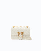 Love Bag mini crossbody bag with imprimé logo - White | Pinko
