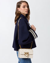 Bolso bandolera mini Love Bag con logotipo estampado - Blanco | Pinko