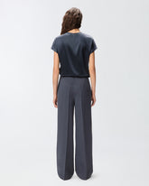 Blusa a maniche corte in satin - | Pinko