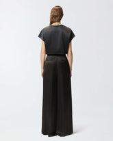 Blusa a maniche corte in satin - | Pinko