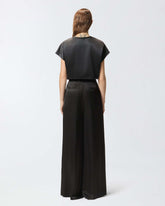Short-sleeved satin blouse - | Pinko