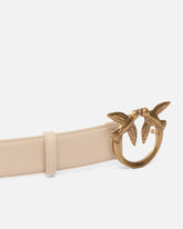 Love Birds high leather belt 4cm - | Pinko