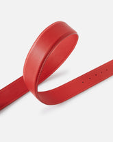 Cintura alta Love Birds in pelle 4cm - Rosso | Pinko