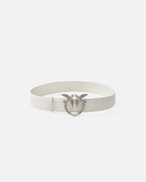 Cintura alta Love Birds in pelle 4cm - | Pinko