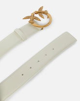 Love Birds high leather belt 4cm - | Pinko