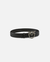 Love Birds high leather belt 4cm - | Pinko