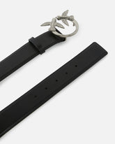 Cintura alta Love Birds in pelle 4cm - | Pinko