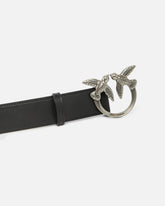 Love Birds high leather belt 4cm - | Pinko
