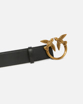 Love Birds high leather belt 4cm - | Pinko
