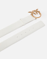Cinturón de 4 cm de piel con hebilla Love Birds - | Pinko