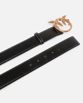 Cinturón de 4 cm de piel con hebilla Love Birds - | Pinko