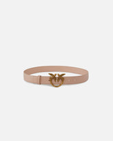 Ceinture Love Birds en cuir 3cm - Rose | Pinko