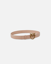 Ceinture Love Birds en cuir 3cm - Rose | Pinko